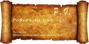 Podhorszky Inez névjegykártya